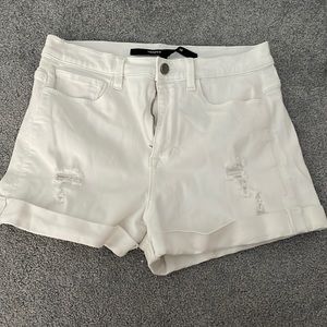 White Jean Shorts